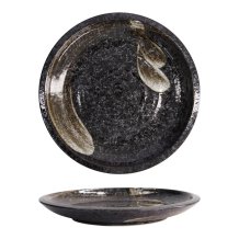 Teller Arahake Schwarz/Braun, Steinzeug, &Oslash; 24,8 cm