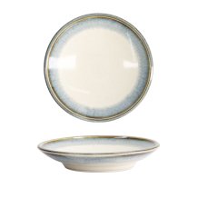 TDS, Round Plate, Unkai, White/Blue, Ø9.8x1.7cm, Item No. 21625