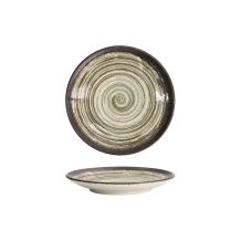 Teller Asashio Dunkelbraun/Beige, Steinzeug, &Oslash; 16,7 cm