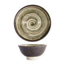 TDS, Asashio Bowl-Rim, Bk/Wh, Ø 16x7.5cm, 600ml, Item No. 21630