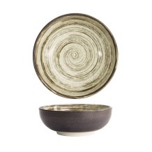 TDS, Asashio Bowl, Bk/Wh, Ø 17.5x6.2cm,800ml, Item No. 21635
