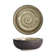 Tayo Bowl Asashio Dark Brown, Beige, Stoneware, &Oslash; 19.7 cm