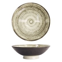Bowl Asashio Dark Brown, Beige, Stoneware, &Oslash; 24 cm