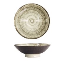 TDS, Asashio Bowl, Black/White, Ø24x7.5cm 1400ml, Item No. 21637