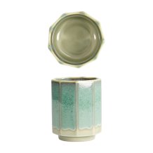 TDS, Teacup, White/Aqua Glaze, Ø 6.5x8cm , Item No. 21659