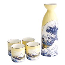 TDS, Sake Set, Kawaii Hokusai, Blau/Weiß, 1:4 220/50 ml, Art.-Nr. 21678