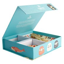 TDS, Kawaii Japan Sushi Plate Giftset, 4 w/Chopsticks, Item No. 21683
