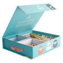 Sushi-Set Kawaii Japan Blau/Wei&szlig;, 6-tlg., Porzellan