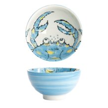 TDS, Rice Bowl, Seafood, Ø 11.2 x 6.2 cm, 300 ml, Crab, Light Blue - Item No. 21931