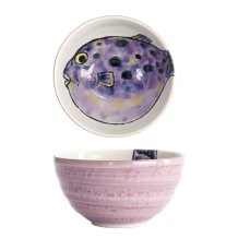 TDS, Bowl, Seafood, Ø 13.2 x 7.3 cm, 500 ml, Blowfish Fugu, Purple - Item No. 21933