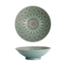 TDS, Zahra Shallow Bowl, Mixed Bowls, Green, Ø 24x7.5 cm, Item No. 21973