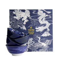 TDS, 4 Schalen Set, Japonism Schale, Blau, Ø 15x7 cm, Art.-Nr. 22013