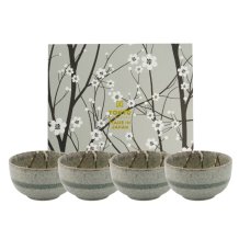 TDS, 4 Schalen Set, Grey Soshun, Ø 13 x 7 cm, 550 ml, Art.-Nr. 22018