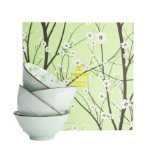 TDS, 4 Bowls Set, Green Cosmos, Ø 13x6cm 350ml, Item No. 22024
