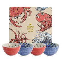 TDS, 4 Schalen Set, Seafood, Ø 13.2 x 6.8cm, 500ml, Art.-Nr. 22032