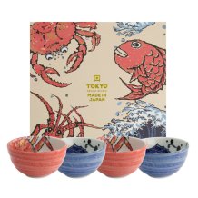 TDS, 4 Schalen Set, Seafood, Ø 13.2 x 6.8cm, 500ml, Art.-Nr. 22033