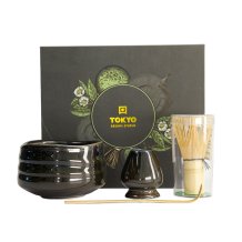 Matcha Bowl Giftset , 4Pcs, 11 x 8 cm, Black, Item No. 22119