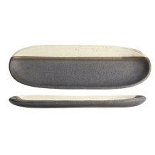 TDS, Oval Plate, Black Pearl/Brown, 34.5 x 10.8 x 2.5 cm, Item No. 22171