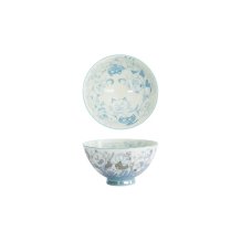 Reisschale Kawaii Funny Cat Blau, Porzellan, 300 ml
