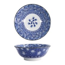 Ramenschale Hana Blue Mixed Bowls Tsuta Karakusa, Porzellan, 1,2 l