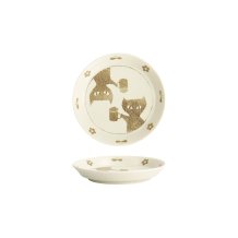 Teller Neko Maruke Wei&szlig;/Braun, Porzellan, &Oslash; 14,3 cm
