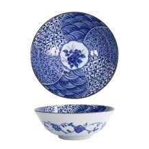 TDS, Ramen-Schale, Natsu Shozui, Blau/Weiß, Ø 21 x 7,8 cm, 1000 ml - Art. Nr. 22319