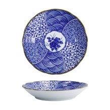 Teller Natsu Shozui Blau/Wei&szlig;, Porzellan, &Oslash; 22 cm