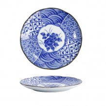 TDS, Plate, Natsu Shozui, Blue/White, Ø 16.5 x 2 cm - Item No. 22322