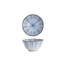 Rice Bowl Natsu Tokusa Blue, White, Porcelain, 350 ml