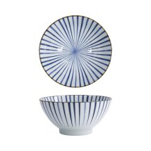 Rice Bowl Natsu Tokusa Mixed Bowl Blue, White, Porcelain, 1 L