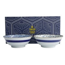 TDS, 2 Schalen Set, Mixed Bowls Japan Flower, Ø 19 cm, Art.-Nr. 22527
