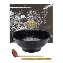 TDS, Ramen Bowl in Gift Box, Mixed Bowls Masamura Sei Kai Ha, Ø 21,3 cm, Item No. 22560