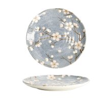 TDS, Plate, Fujisakura, Grey, Ø 16.5x2cm, Item No. 22591