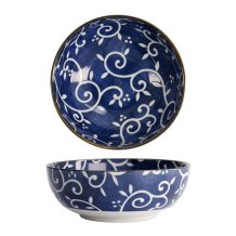TDS, Bowl, Tokyo Blue Karakusa, Mixed Bowls, Ø20x7.2cm, Item No. 22624