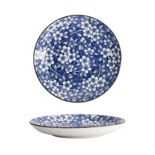TDS, Runder Teller, Tokyo Blue Sakura,  Ø21,5x3,4cm, Art.-Nr. 22632