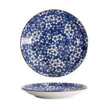 TDS, Runder Teller, Tokyo Blue Sakura,  Ø25x3,3cm, Art.-Nr. 22633