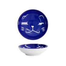 TDS, Sauce Bowl, Kawaii, Lucky Cat, Blue, Ø 9 x 2.5 cm - Item No. 22663