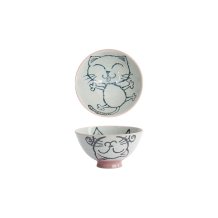 Rice Bowl Kawaii Neko Cat Pink, Porcelain, 300 ml