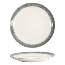 Platzteller Monte Negro Wei&szlig;/Anthrazit, Steinzeug, &Oslash; 30 cm, H&ouml;he 2,5 cm