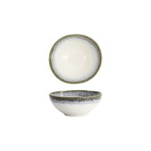 Schale Monte Negro Wei&szlig;/Blau-Grau, Steinzeug, &Oslash; 11 cm, H&ouml;he 4,5 cm, 160 ml