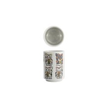 Mug Emboss Lucky Cats, Porcelain, 260 ml