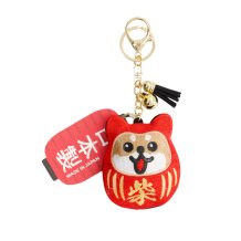 Daruma Shiba-Dog Patch Keychain at Tokyo Design Studio (picture 1 of 3)