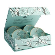 TDS, Bowl-Gift Set, Sakura, Light Blue, 4 pcs., Ø 13 x 6cm 350ml, Item No. 33221