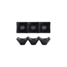 Saucenschale mit 3 Mulden Iwate Black, Melamin, 18,7 &times; 6,2 &times; 4,4 cm
