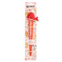 TDS, Kids-Chopsticks, Whale Red, 22 cm - Item No. 33322