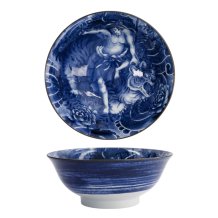 TDS, Bowl, Yakuza, Tiger, Blue/White, Ø 21x8.7cm 1300ml, Item No. 33336