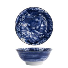 TDS, Schale, Yakuza, Carp, Blau/Weiß, Ø 21x8,7cm 1300ml, Art.-Nr. 33339