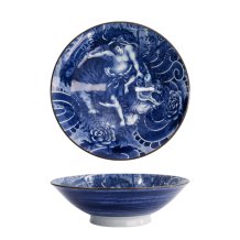TDS, Schale, Yakuza, Tiger, Blau/Weiß, Ø 25,2x7,7cm 1600ml ,  Art.-Nr. 33340