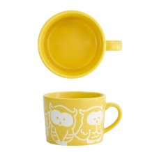 TDS, Tasse, Kawaii Owl, Gelb, Ø 8 x 6 cm - Art Nr. 33392