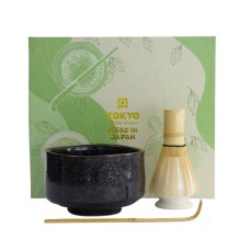 TDS, Matcha Schale Geschenkset, 4-tlg., 12x7,5cm, Akeyo Black, Art.-Nr. 33411